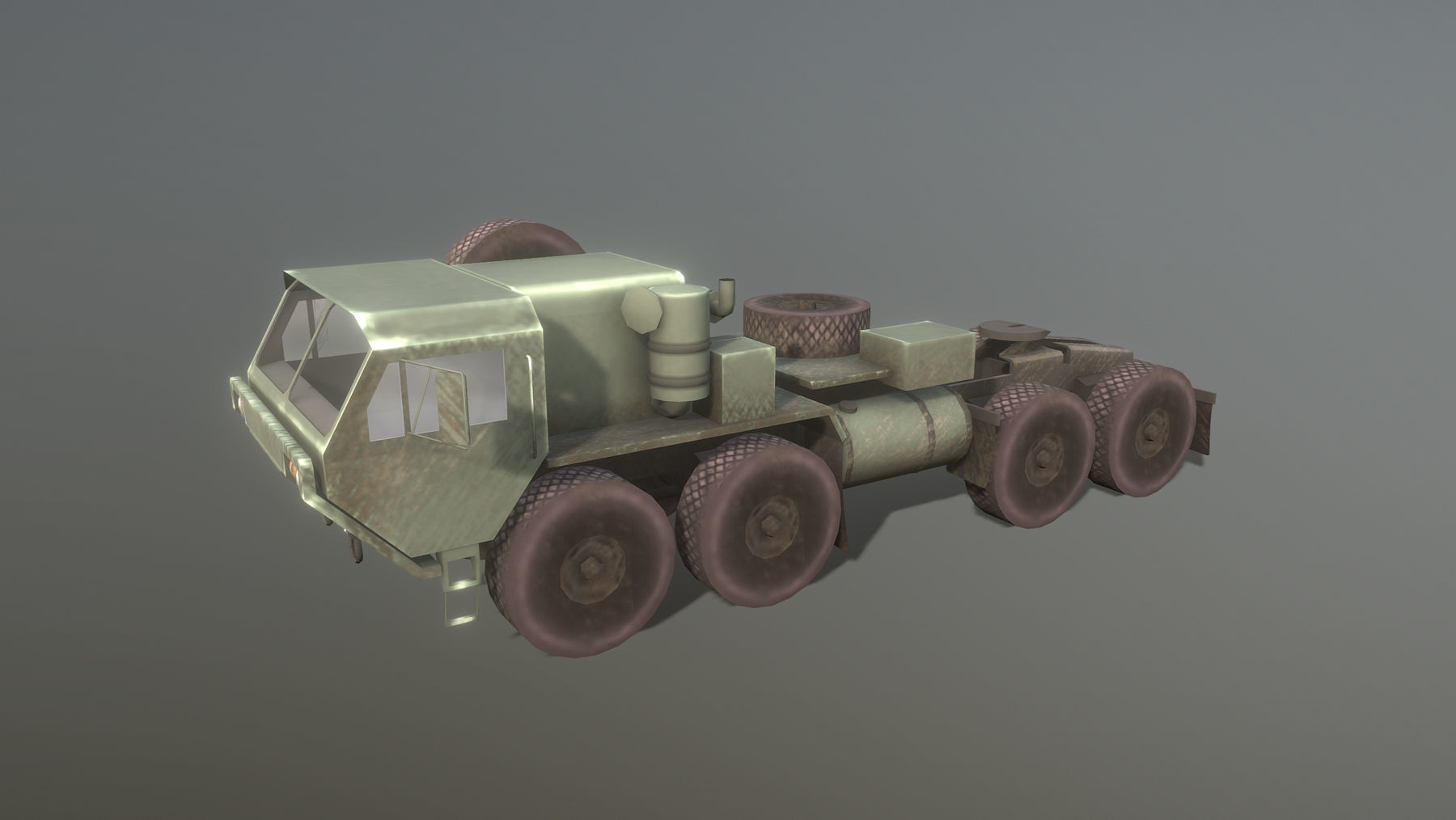 MIM-104 Patriot M983 Tractor Low-poly 3D model_5