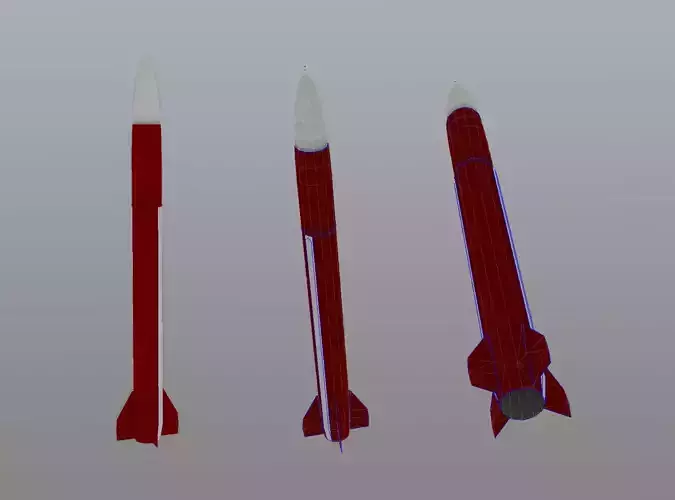 MIM-104 Patriot Missle Free low-poly 3D model