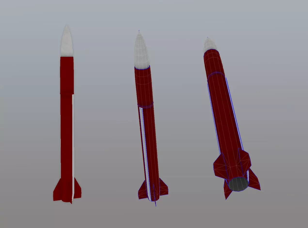 MIM-104 Patriot Missle Free low-poly 3D model_0