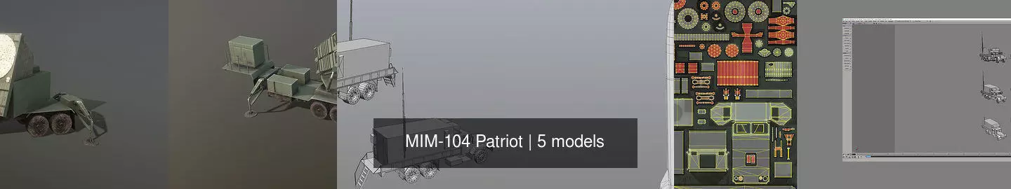 MIM-104 Patriot 3D Model Collection_1
