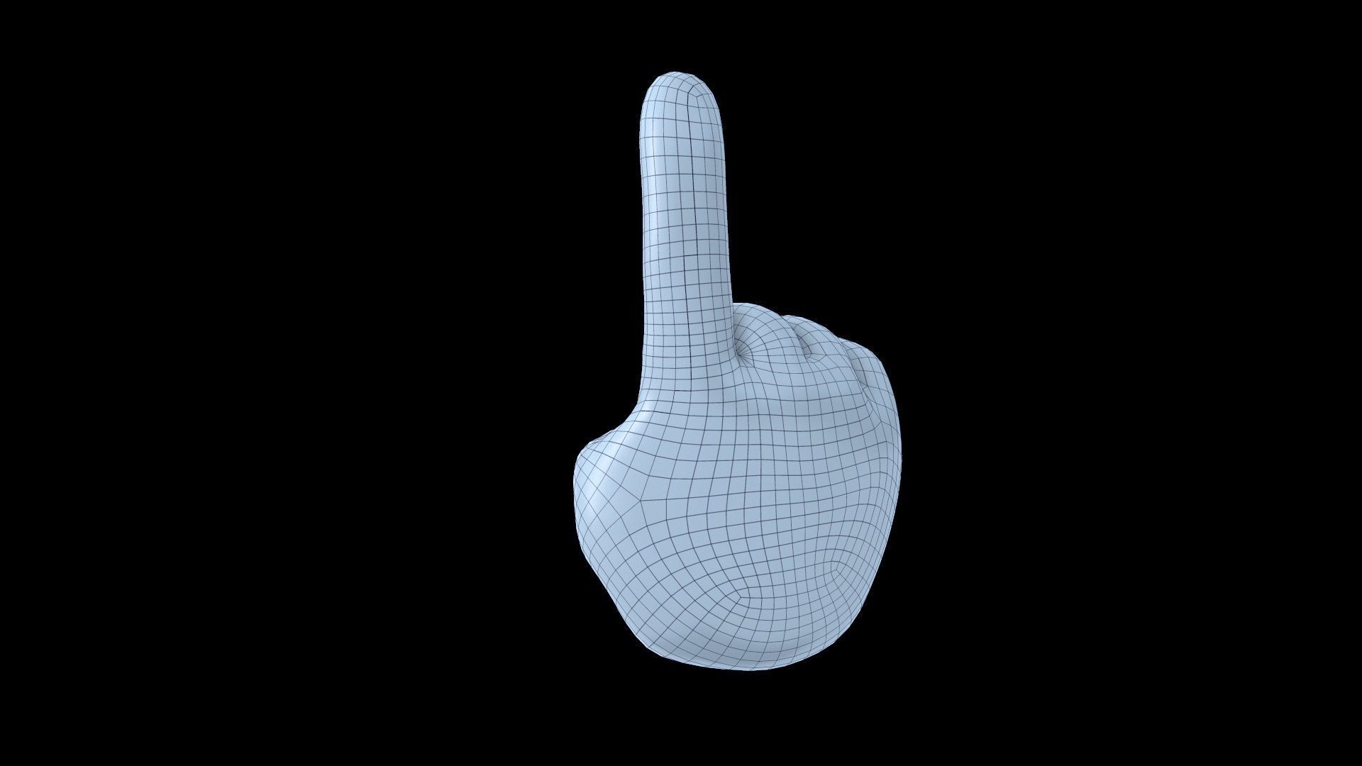 EMOJI HAND POINTING UP ICON Low-poly 3D model_3
