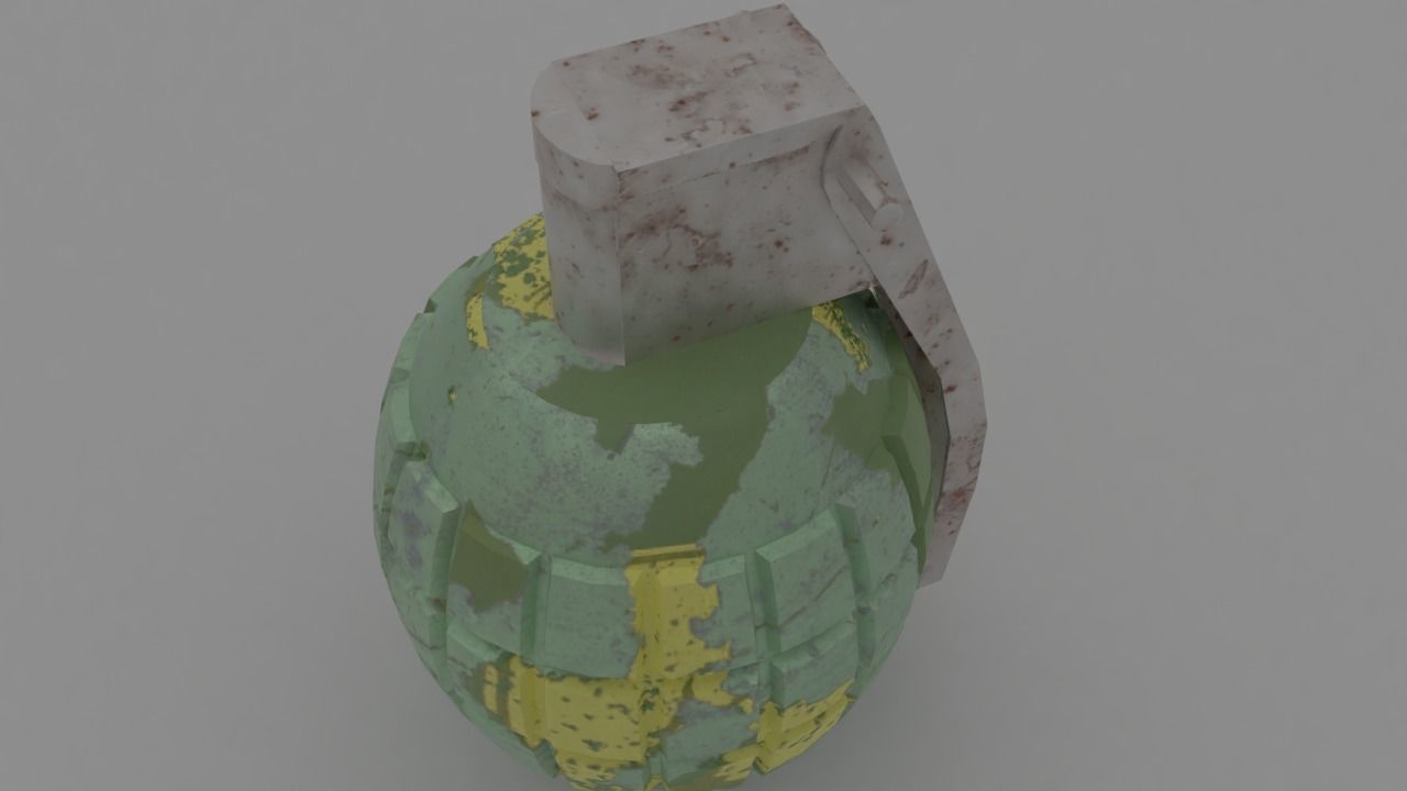 Hand Grenade 01 Low-poly 3D model_20