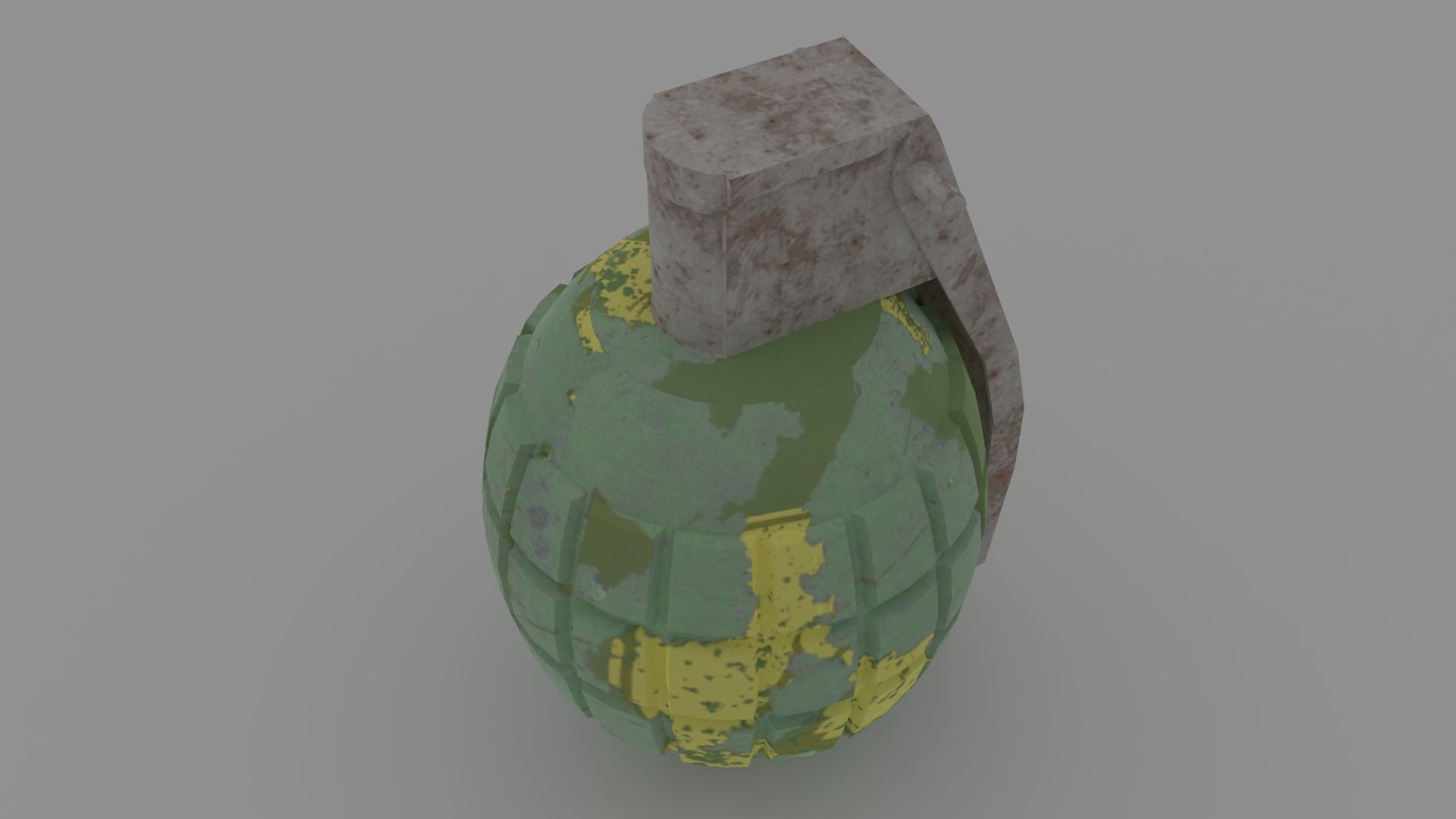 Hand Grenade 01 Low-poly 3D model_6