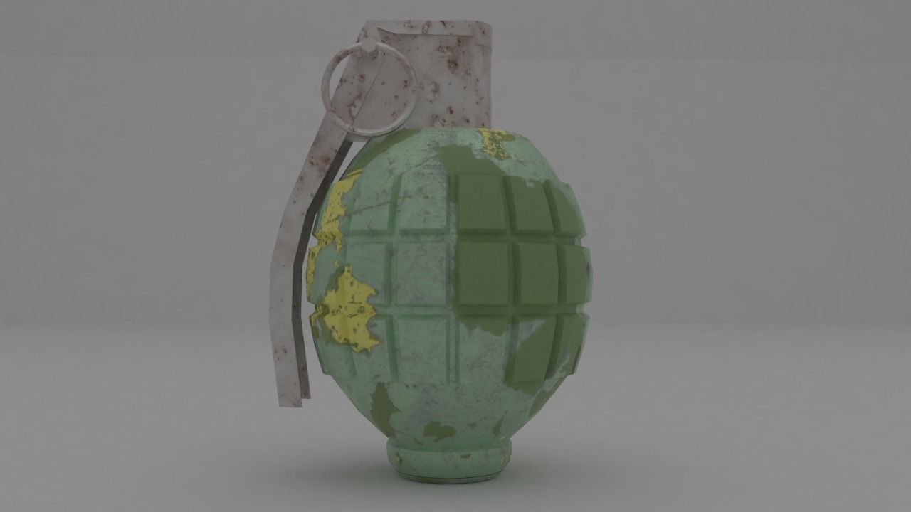 Hand Grenade 01 Low-poly 3D model_18