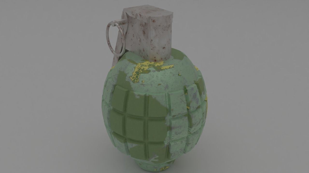 Hand Grenade 01 Low-poly 3D model_19