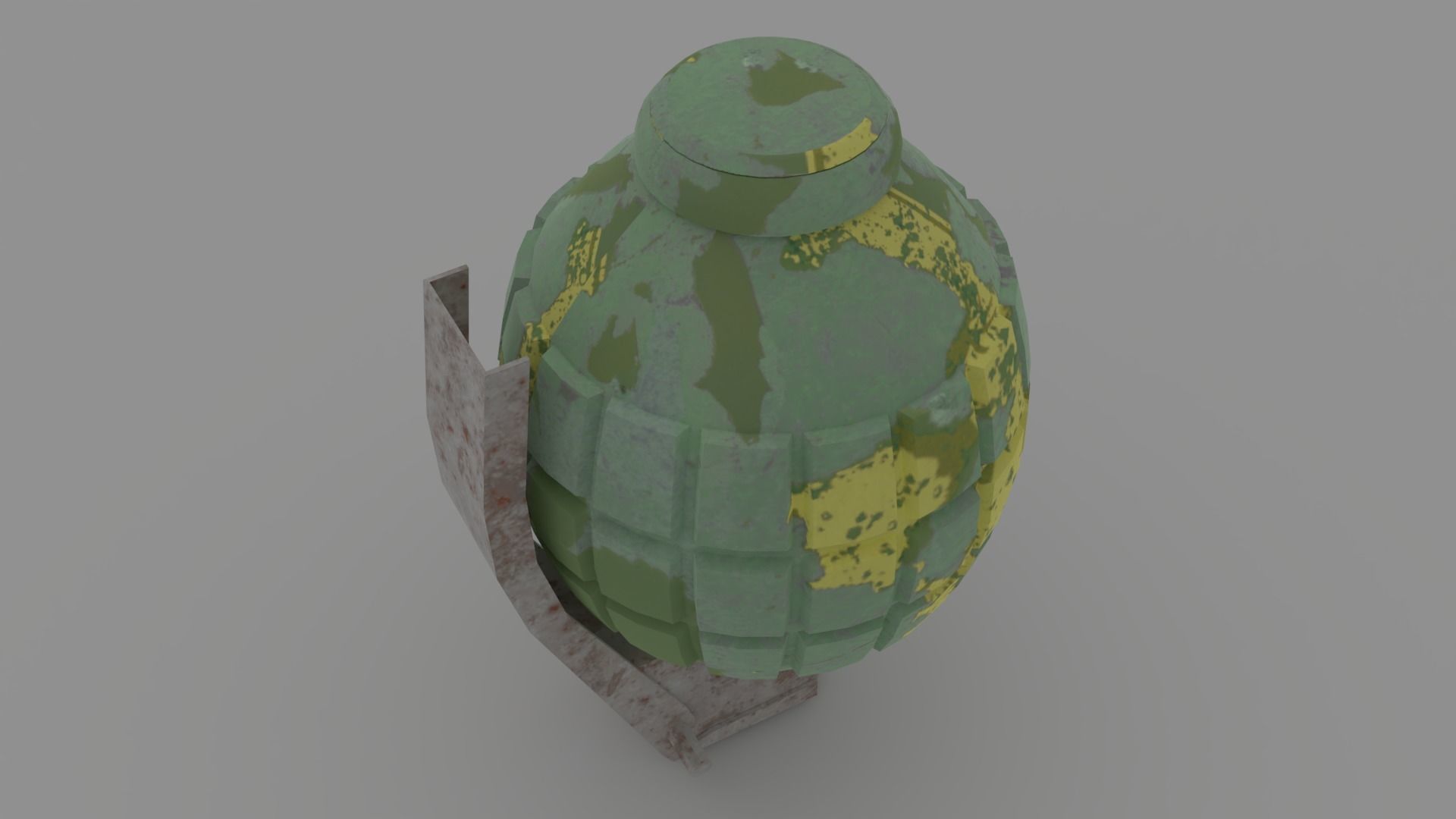 Hand Grenade 01 Low-poly 3D model_7