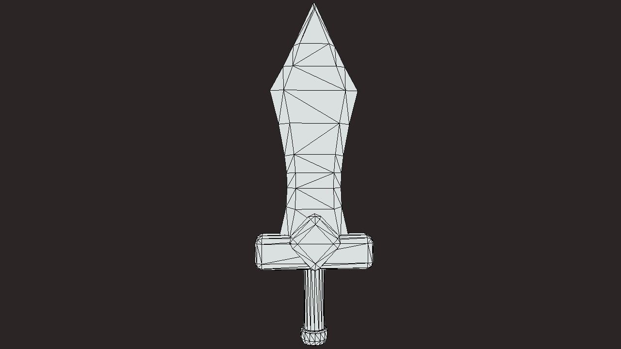 Fantasy Sword Low-poly 3D model_2
