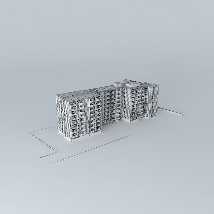 HLM 34 rue meadows 2015 Free 3D model_3