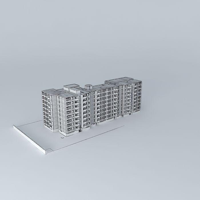 HLM 34 rue meadows 2015 Free 3D model_4
