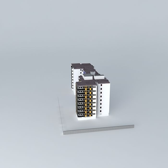 HLM 34 rue meadows 2015 Free 3D model_2