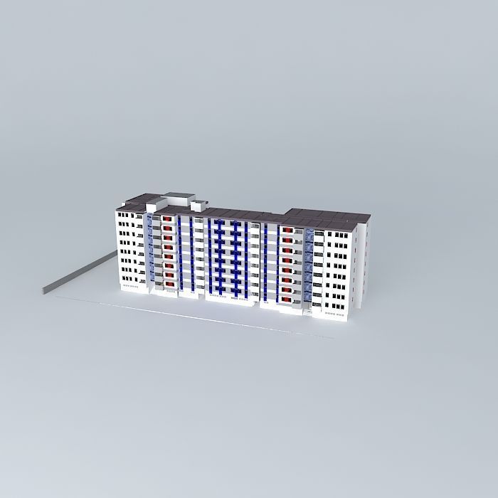 HLM 34 rue meadows 2015 Free 3D model_1