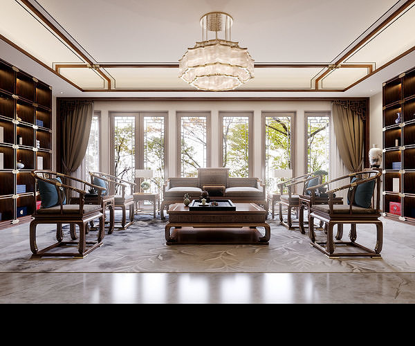 Chinese style meeting    FStormrender 3D model 3D model