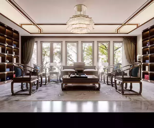 Chinese style meeting    FStormrender 3D model