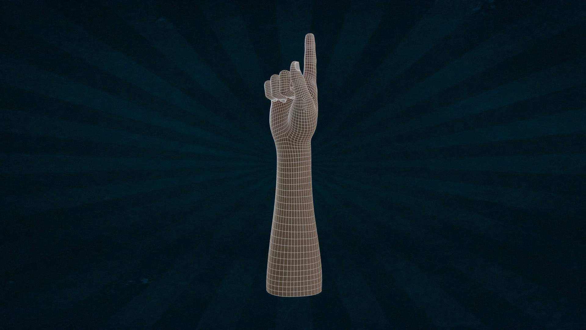 HAND-001 Right Hand Low-poly 3D model_6