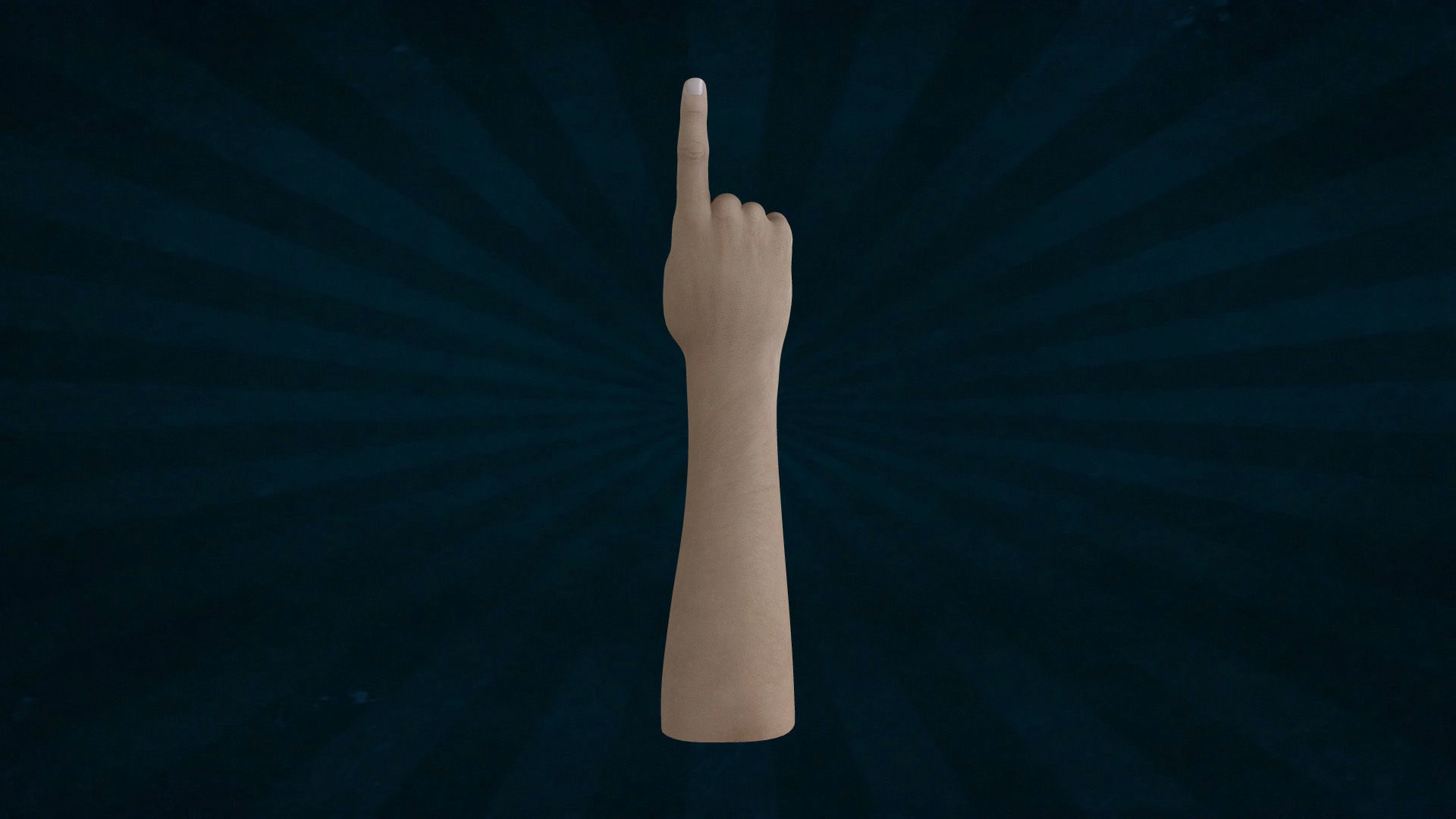 HAND-001 Right Hand Low-poly 3D model_5
