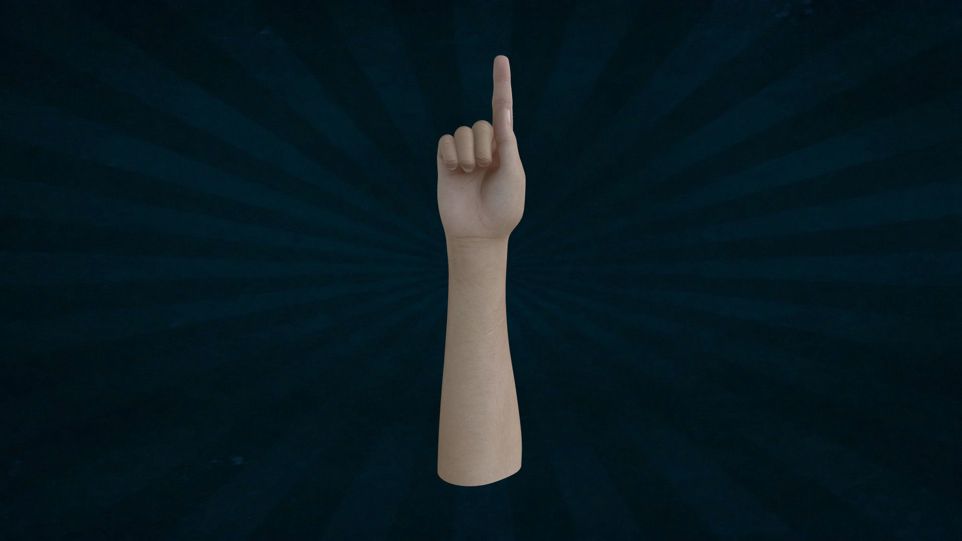 HAND-001 Right Hand Low-poly 3D model_4