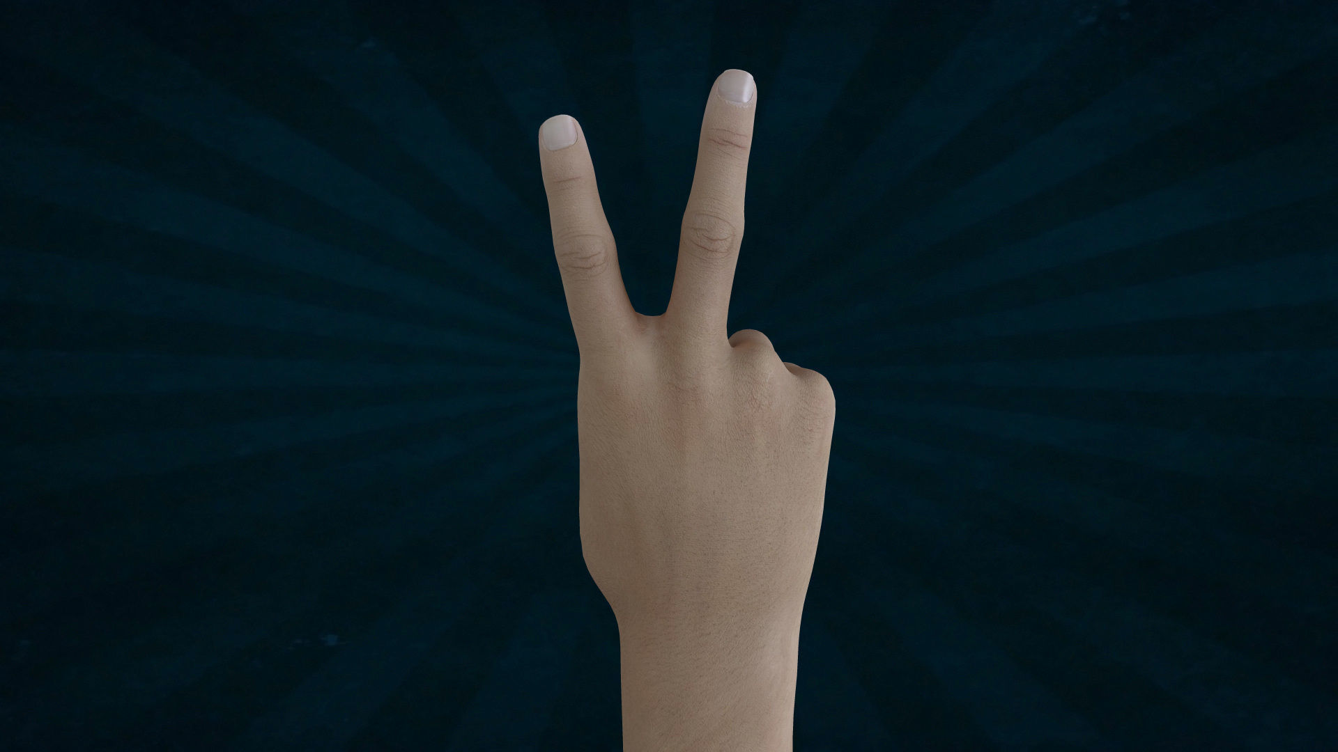 HAND-002 Right Hand Low-poly 3D model_2