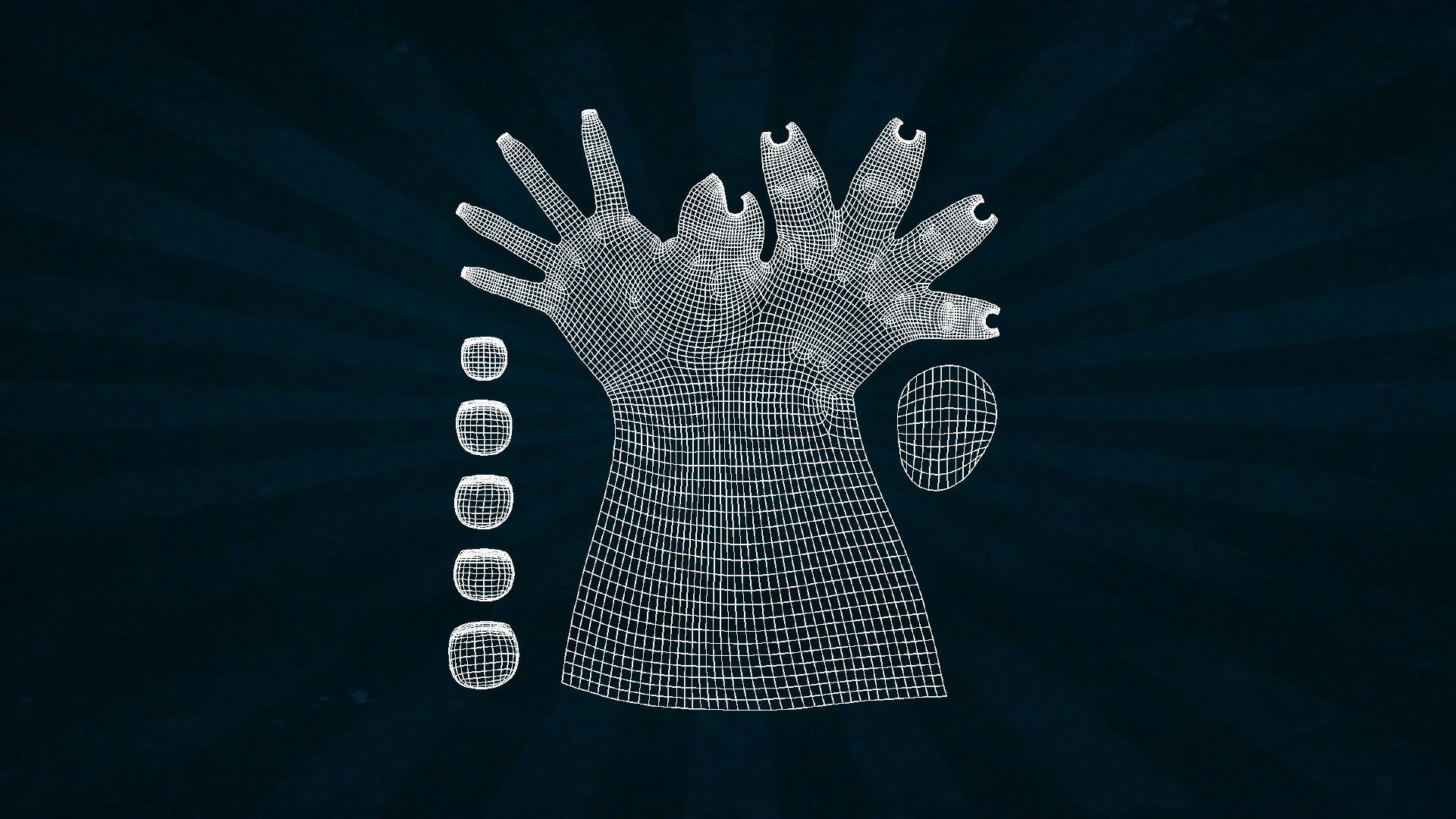 HAND-002 Right Hand Low-poly 3D model_7