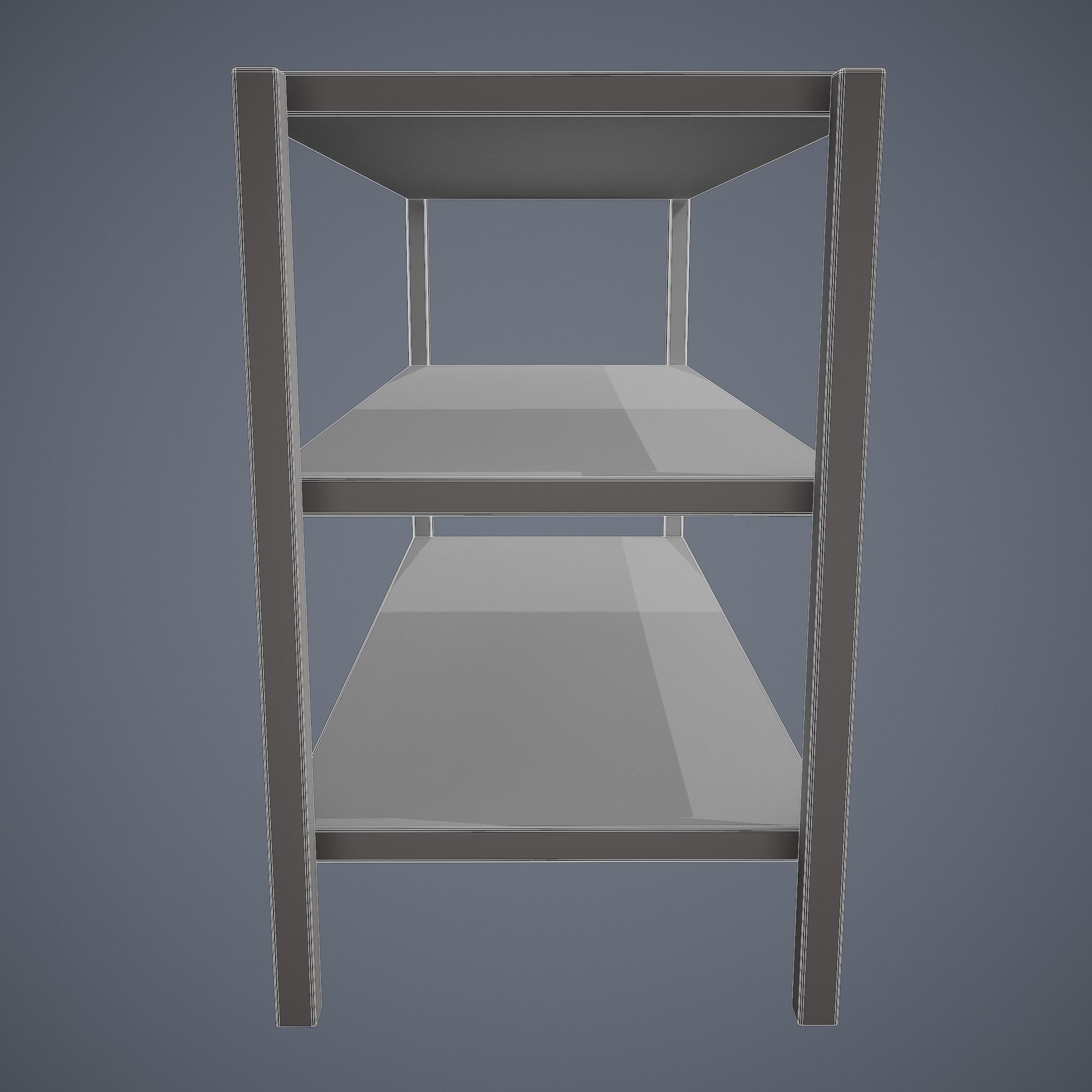 Tavern Shelf 2 Piece Set Low-poly 3D model_31