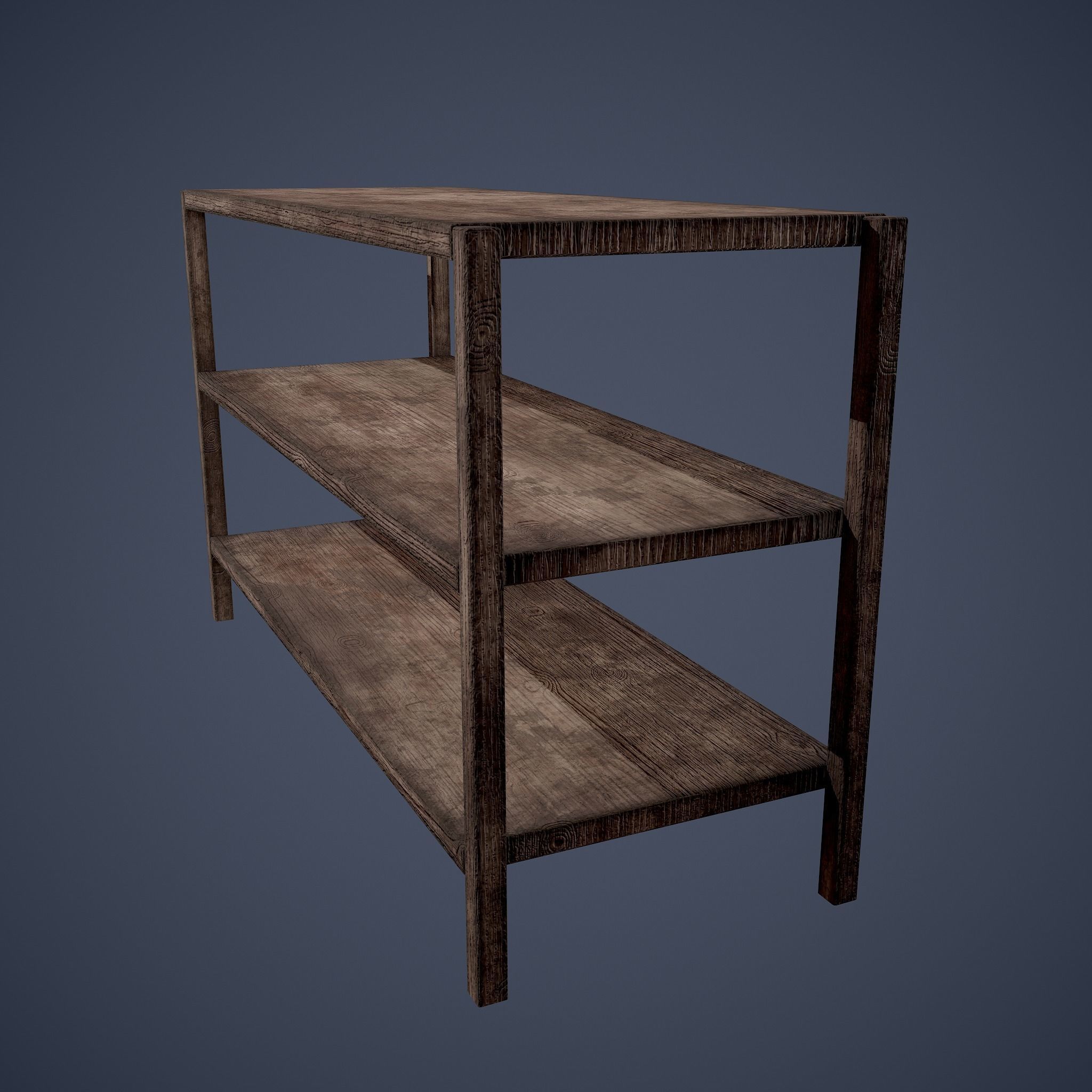 Tavern Shelf 2 Piece Set Low-poly 3D model_17