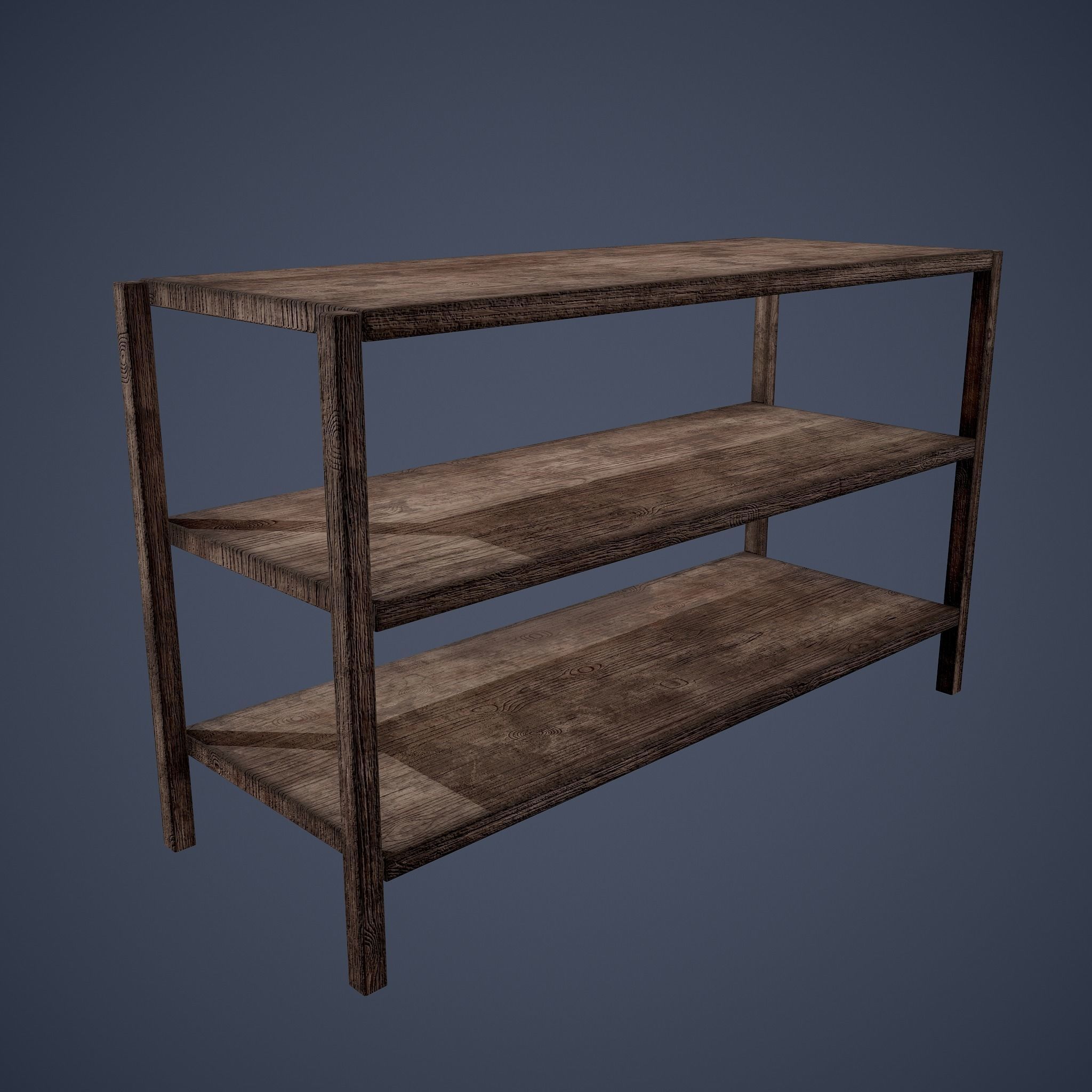 Tavern Shelf 2 Piece Set Low-poly 3D model_15