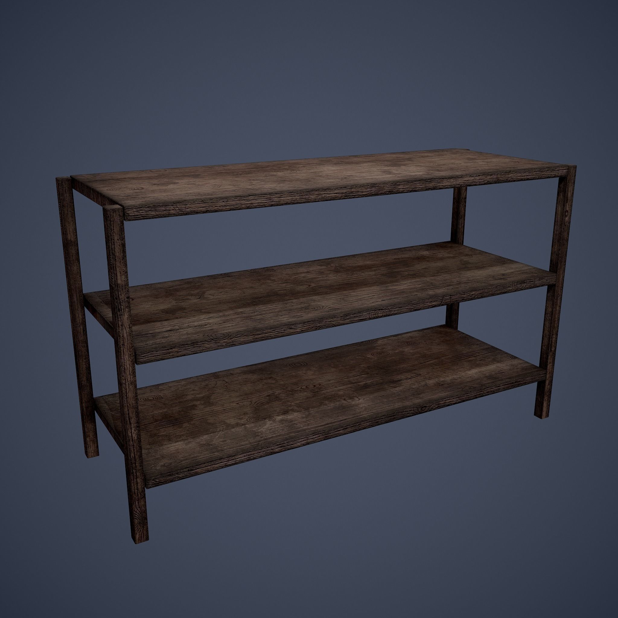 Tavern Shelf 2 Piece Set Low-poly 3D model_12