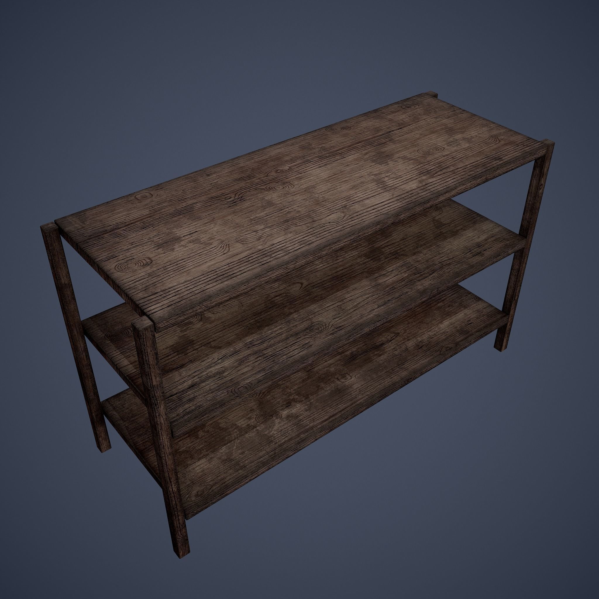 Tavern Shelf 2 Piece Set Low-poly 3D model_13