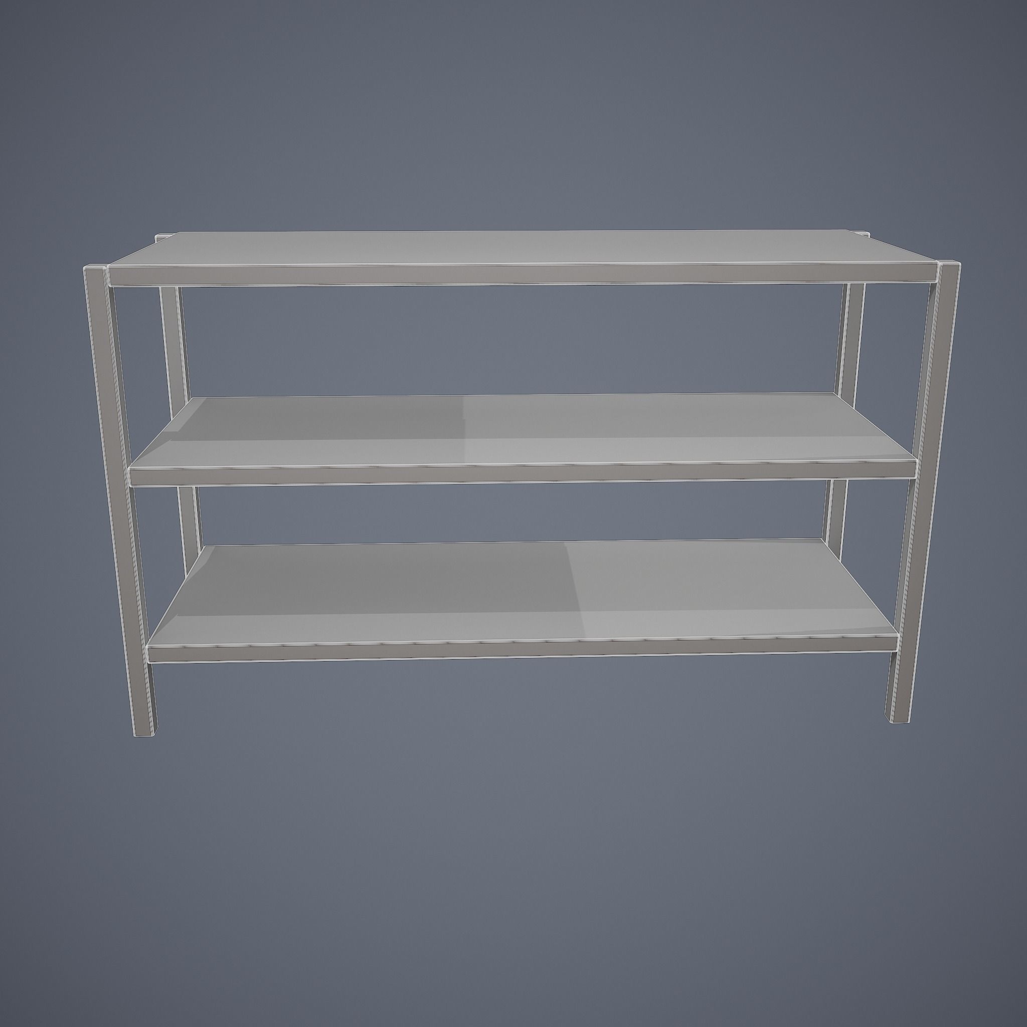 Tavern Shelf 2 Piece Set Low-poly 3D model_33