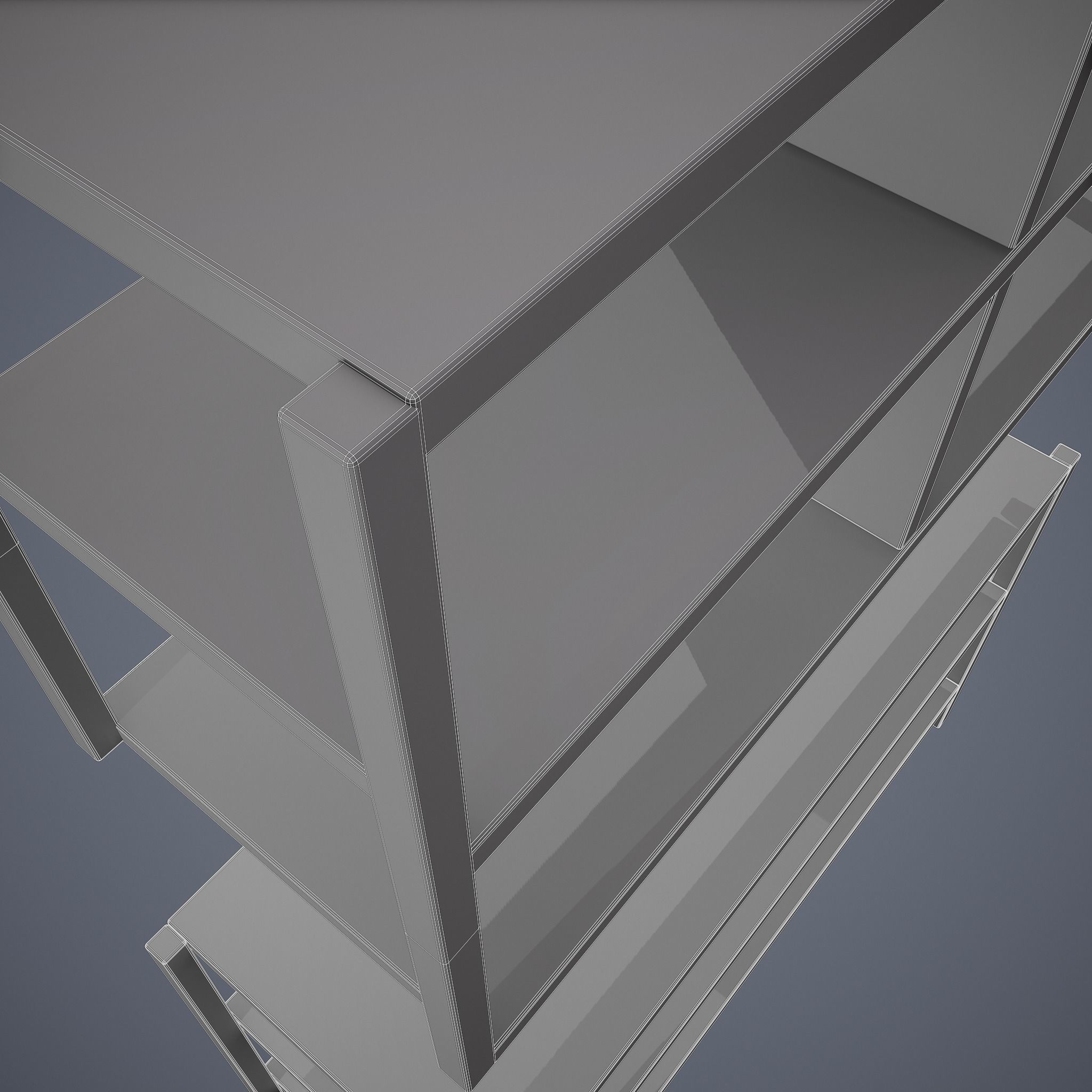 Tavern Shelf 2 Piece Set Low-poly 3D model_36