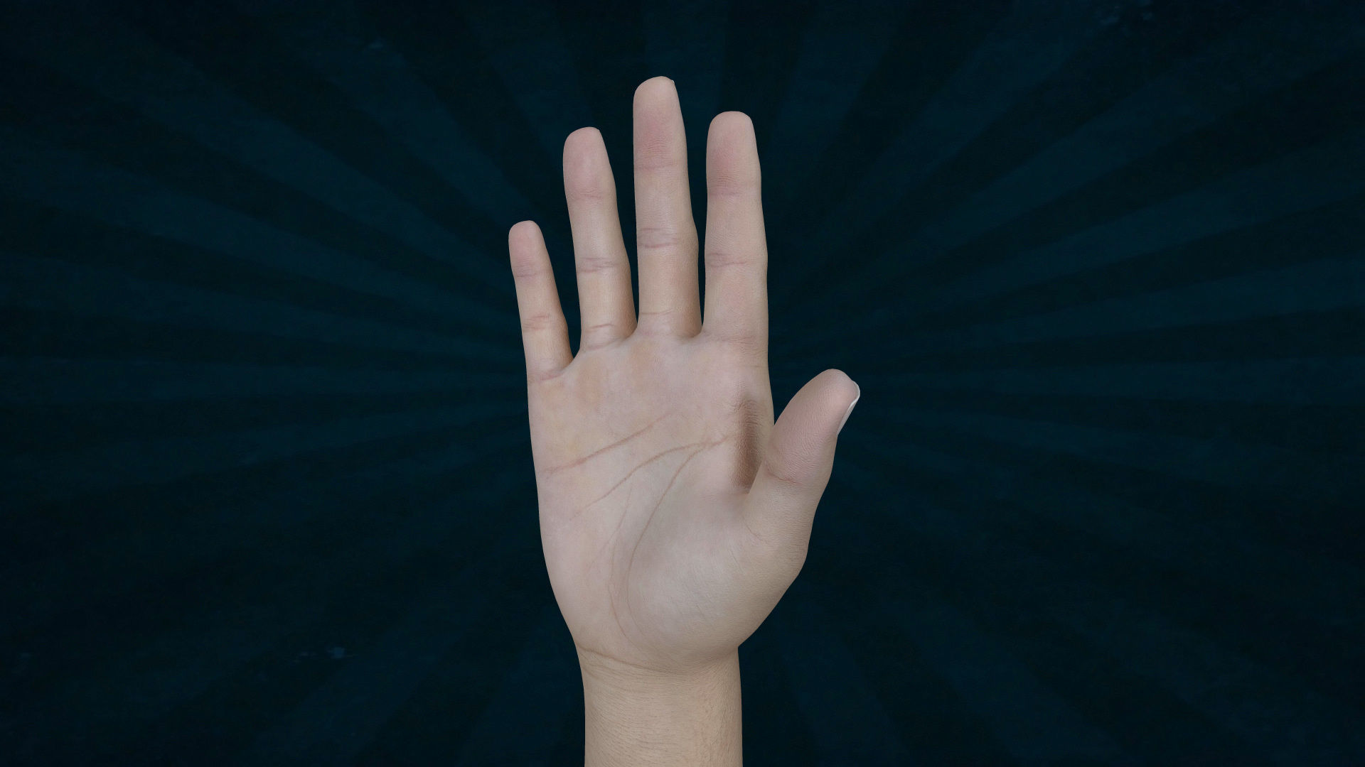 HAND-005 Right Hand Low-poly 3D model_3