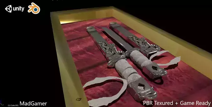 Katana Samurai Sword Antique Silver Daggers