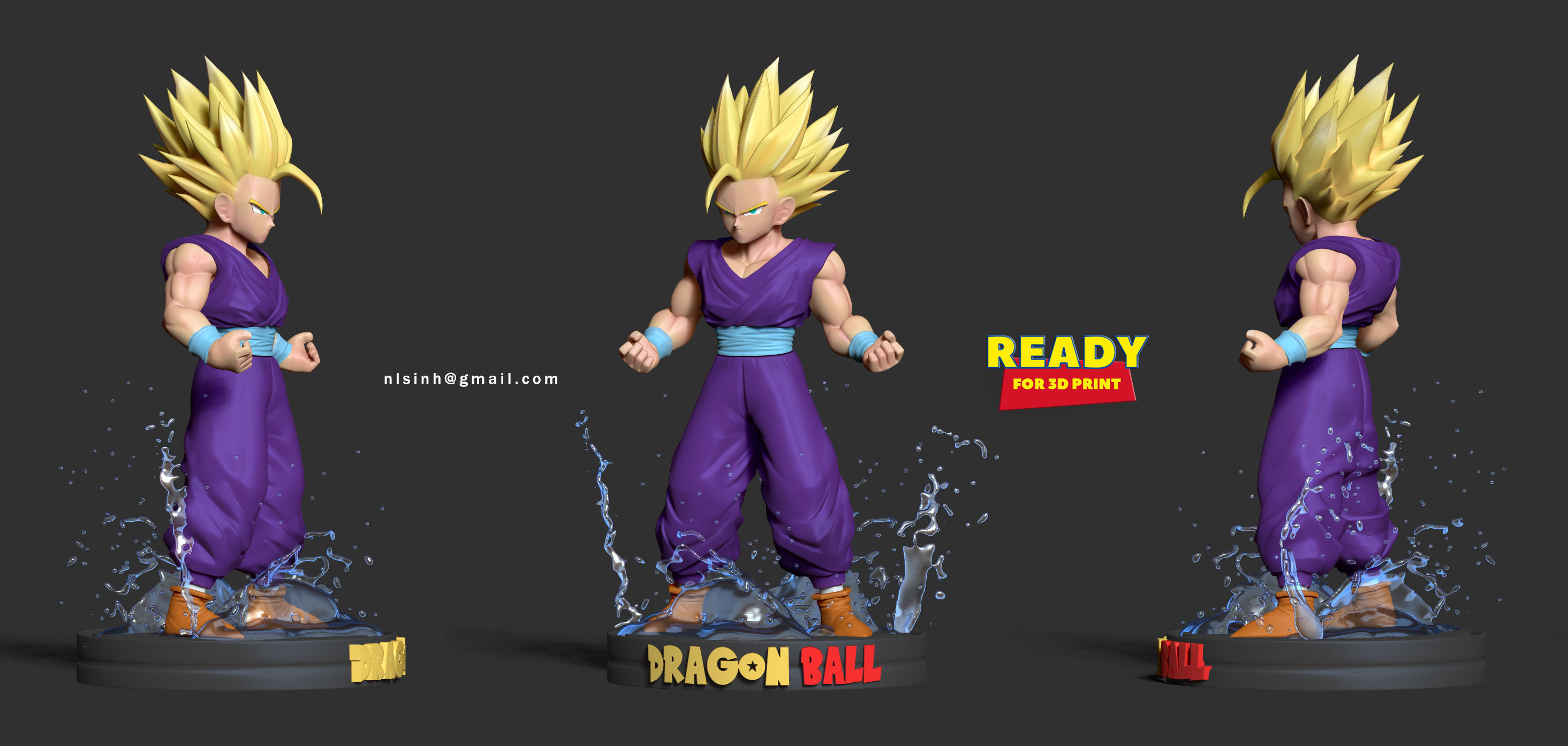Teen Gohan 3D print model_3