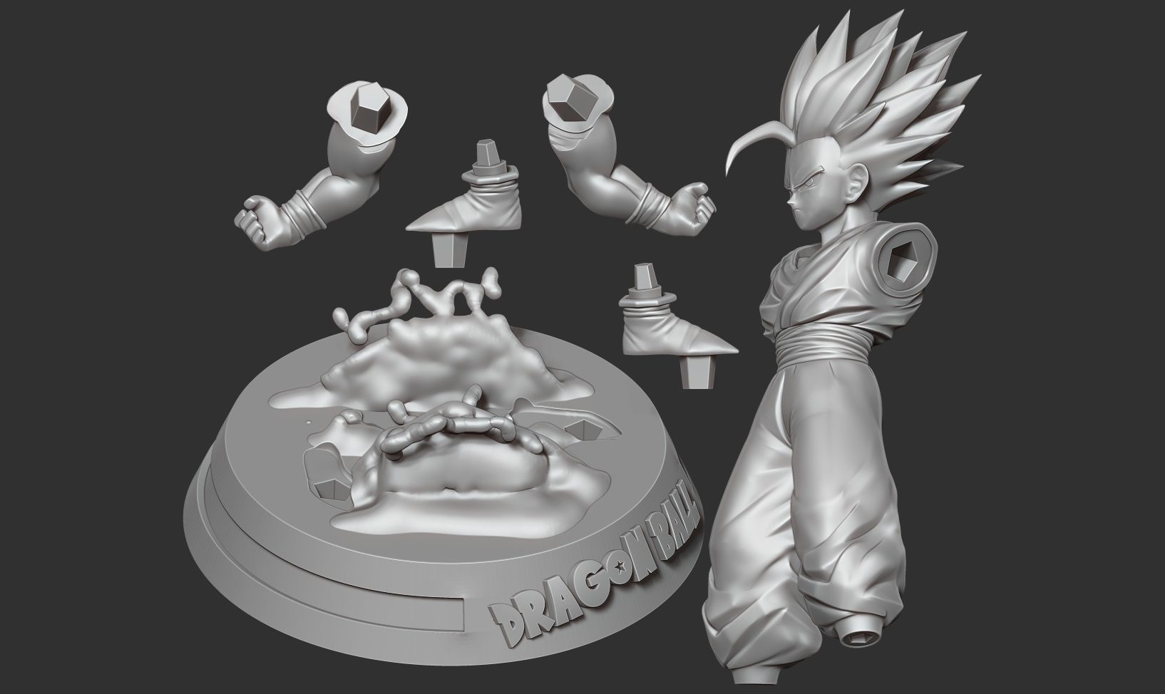 Teen Gohan 3D print model_4
