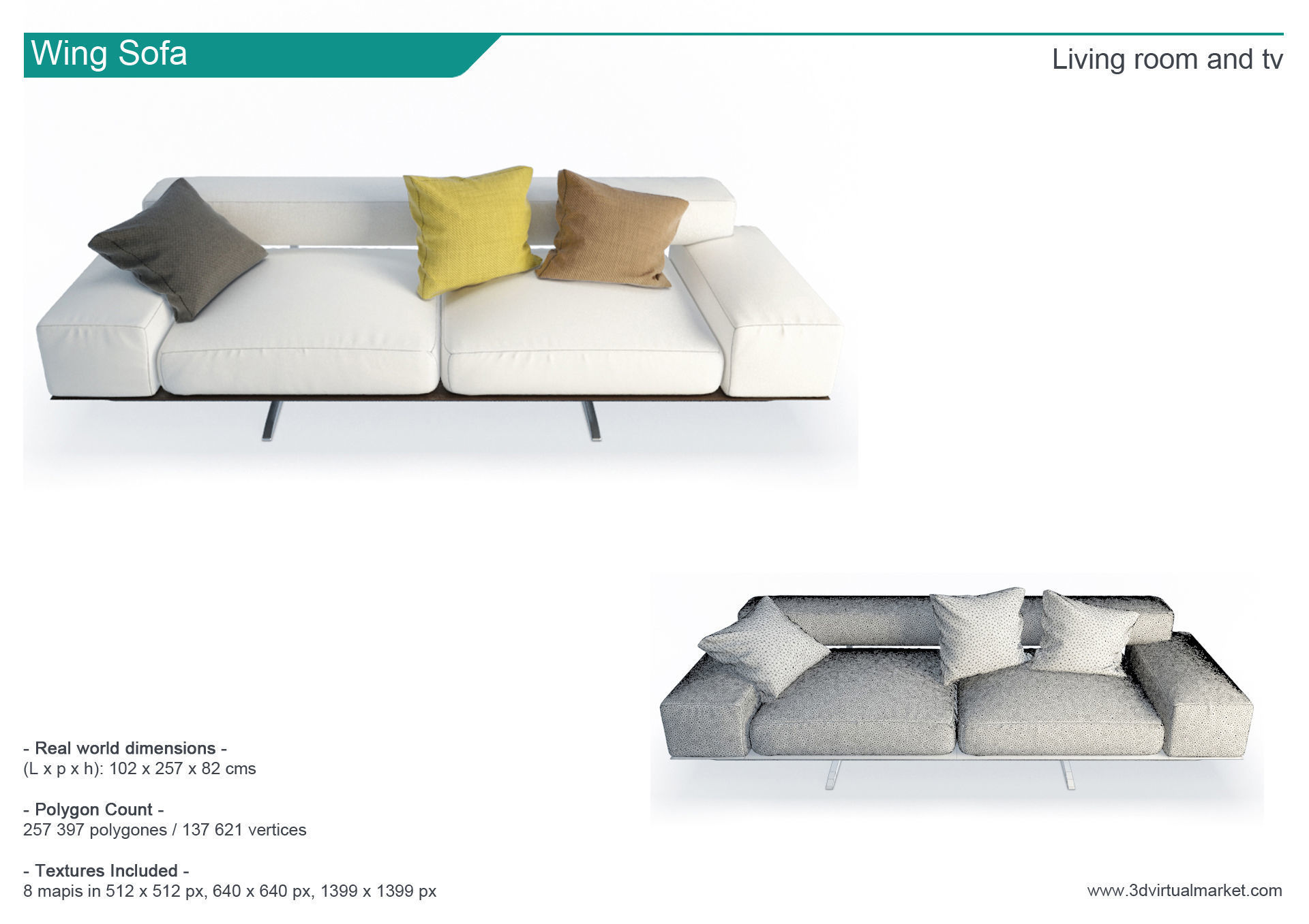 Living Room TV 3D model_10