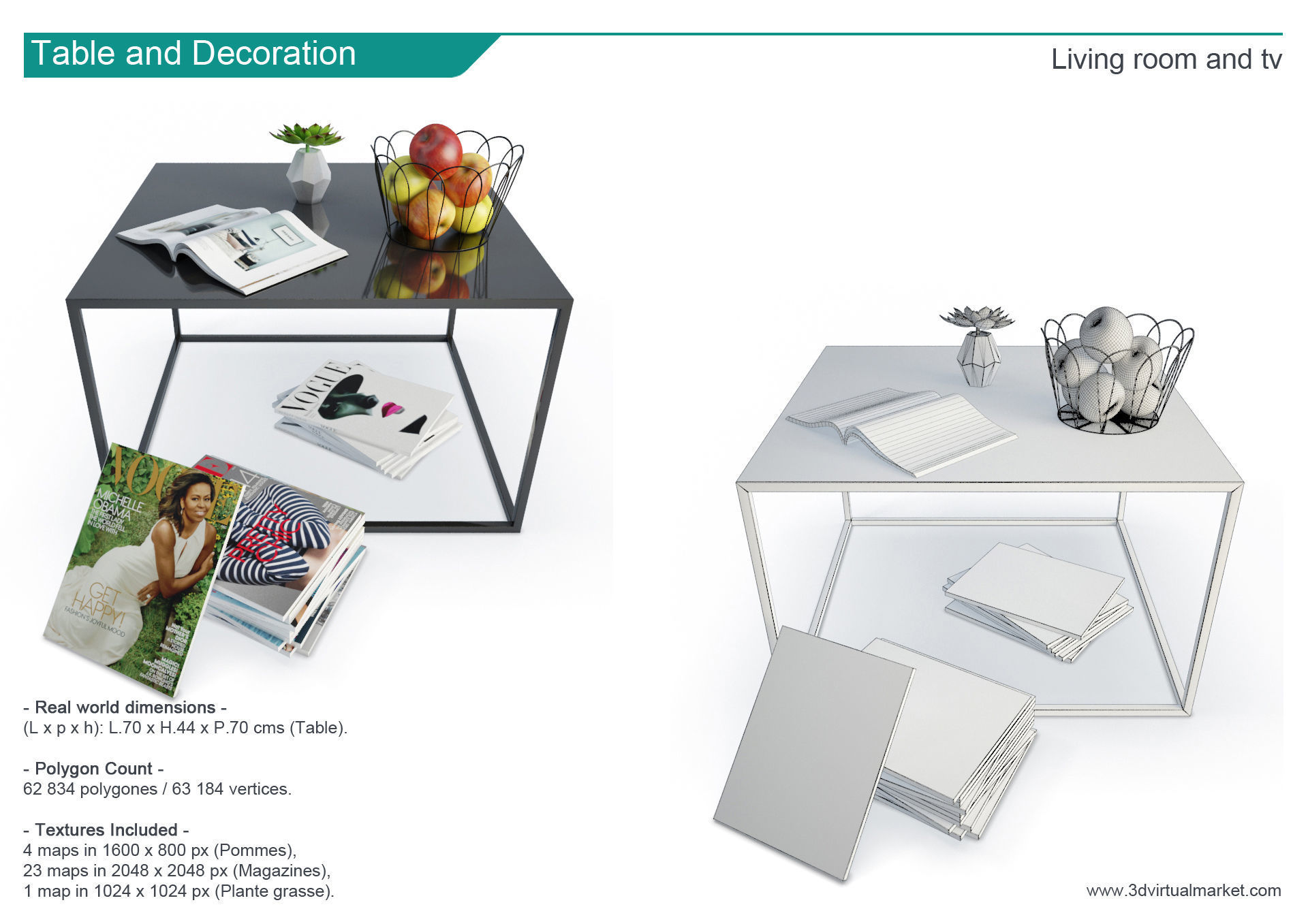 Living Room TV 3D model_7