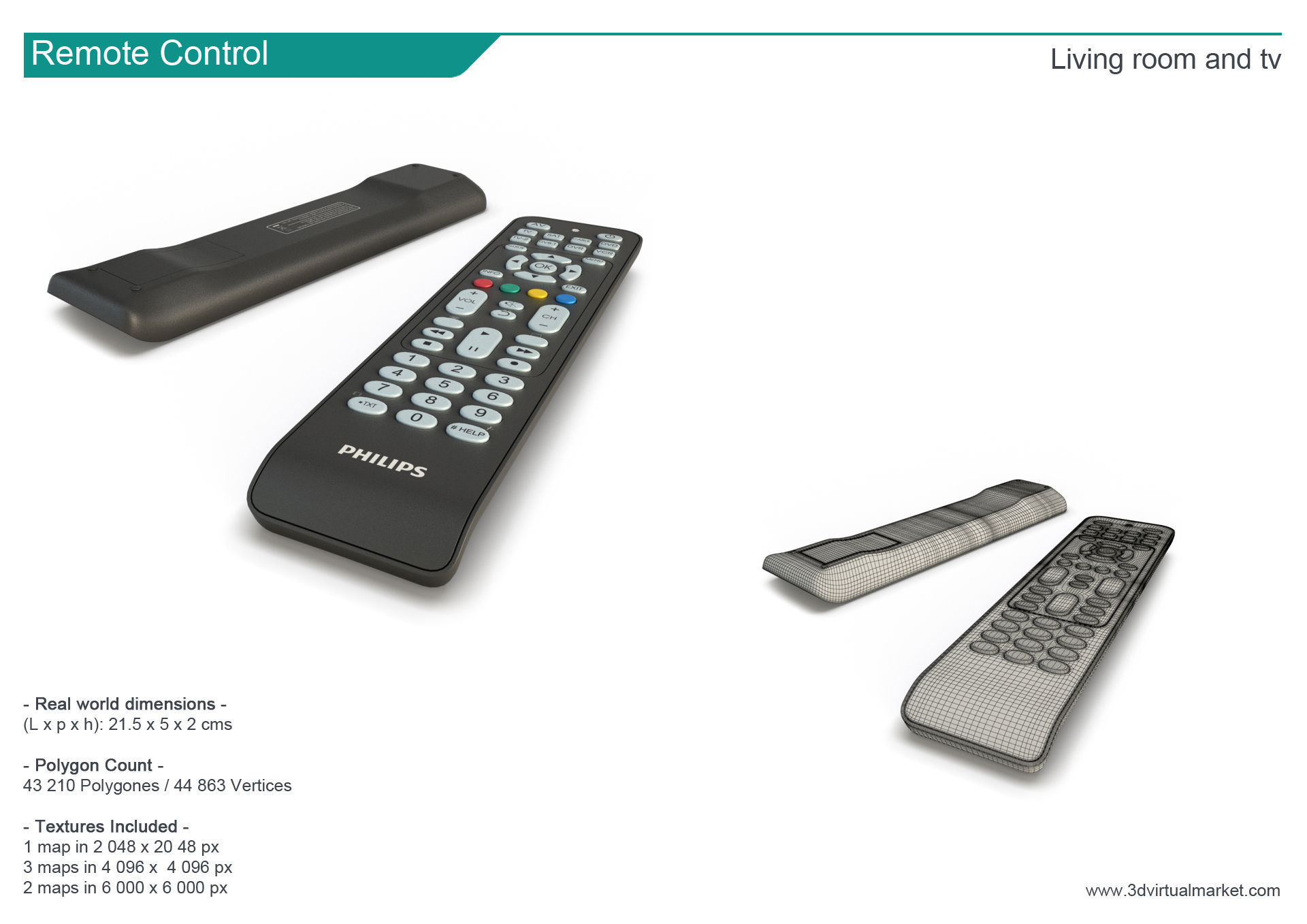 Living Room TV 3D model_2