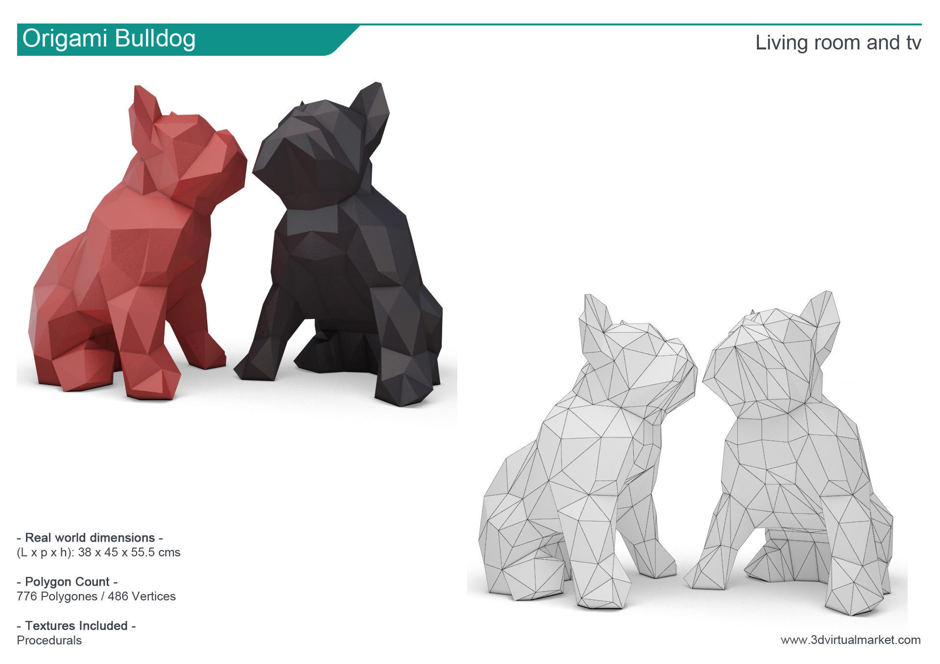 Living Room TV 3D model_9