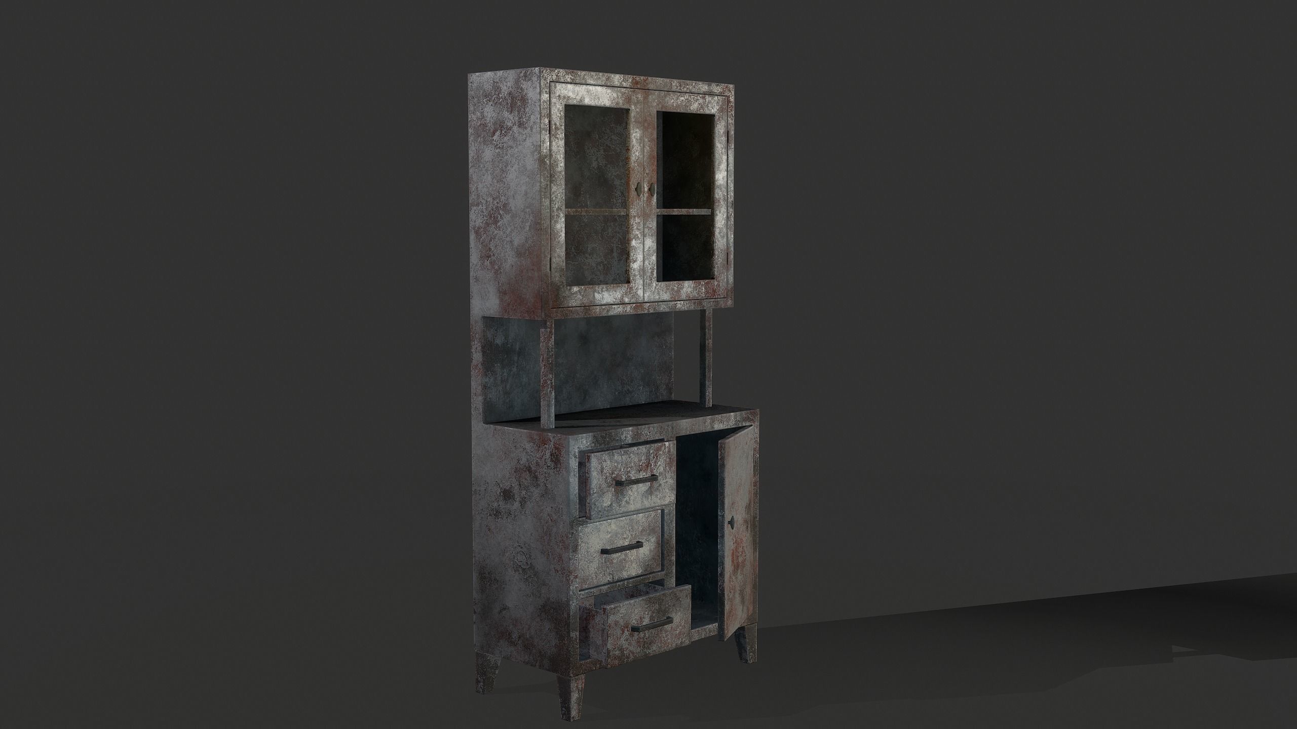 Lab Locker Low-poly 3D model_6
