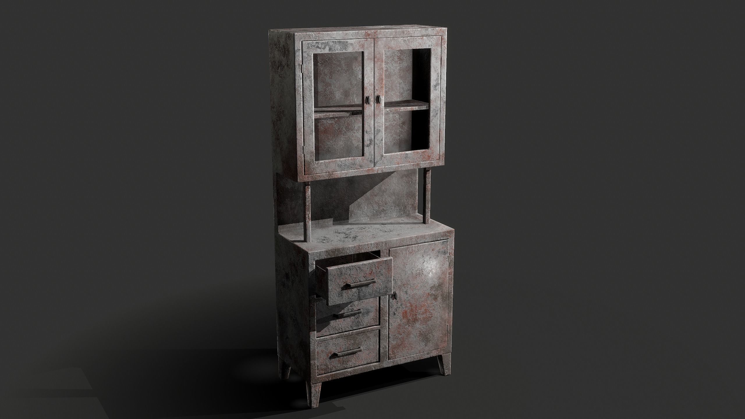 Lab Locker Low-poly 3D model_2