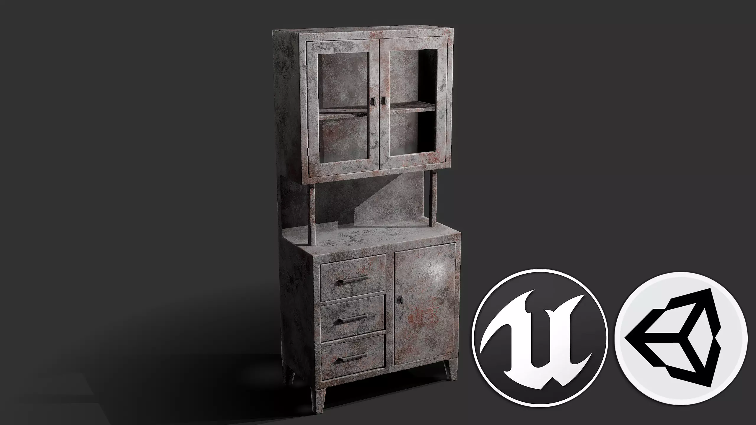 Lab Locker Low-poly 3D model_0