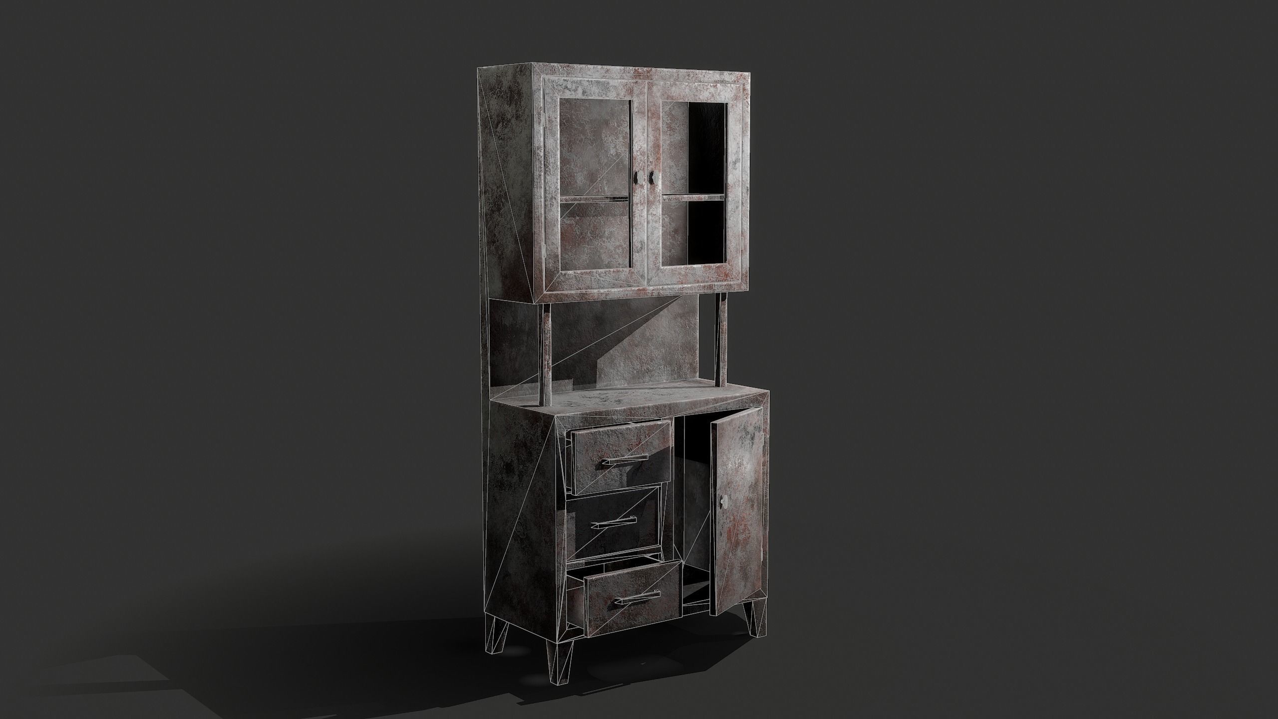 Lab Locker Low-poly 3D model_4