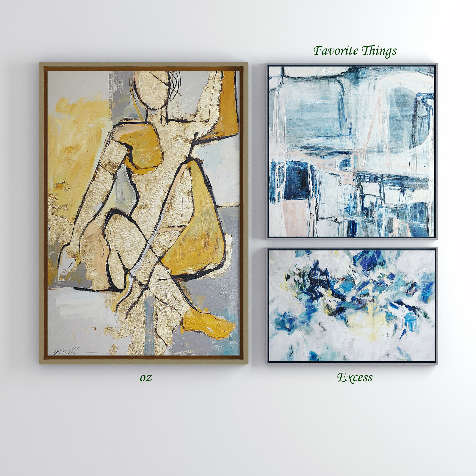 The collection of contemporary paintings set 3D model_3