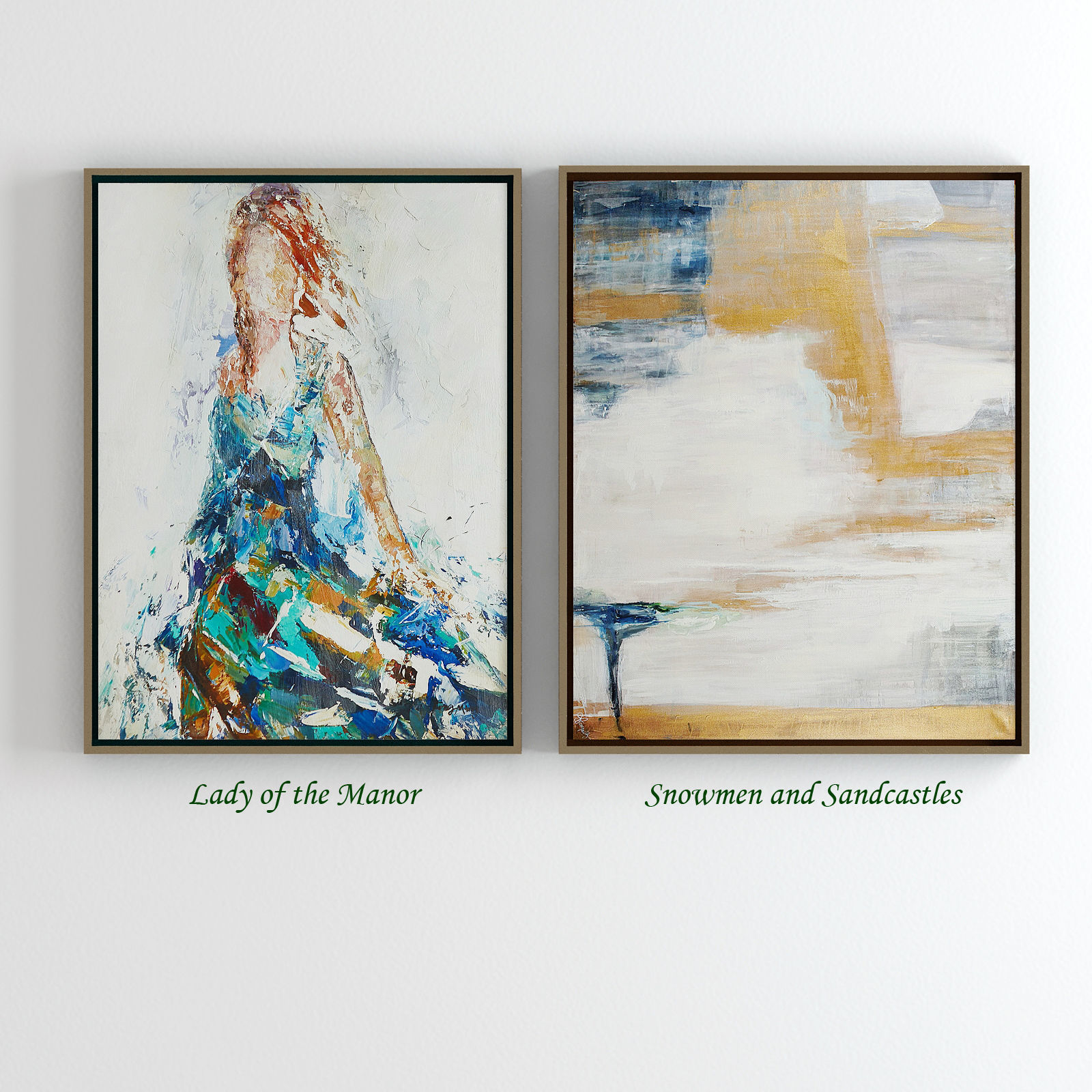 The collection of contemporary paintings set 3D model_1