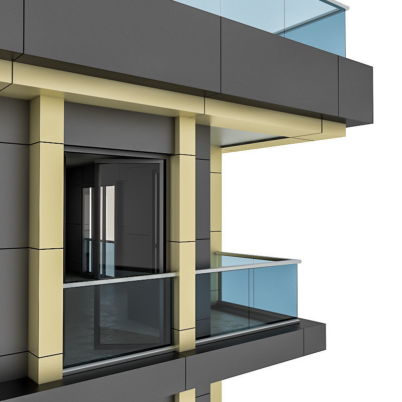 Building modern apartment 3D model_3