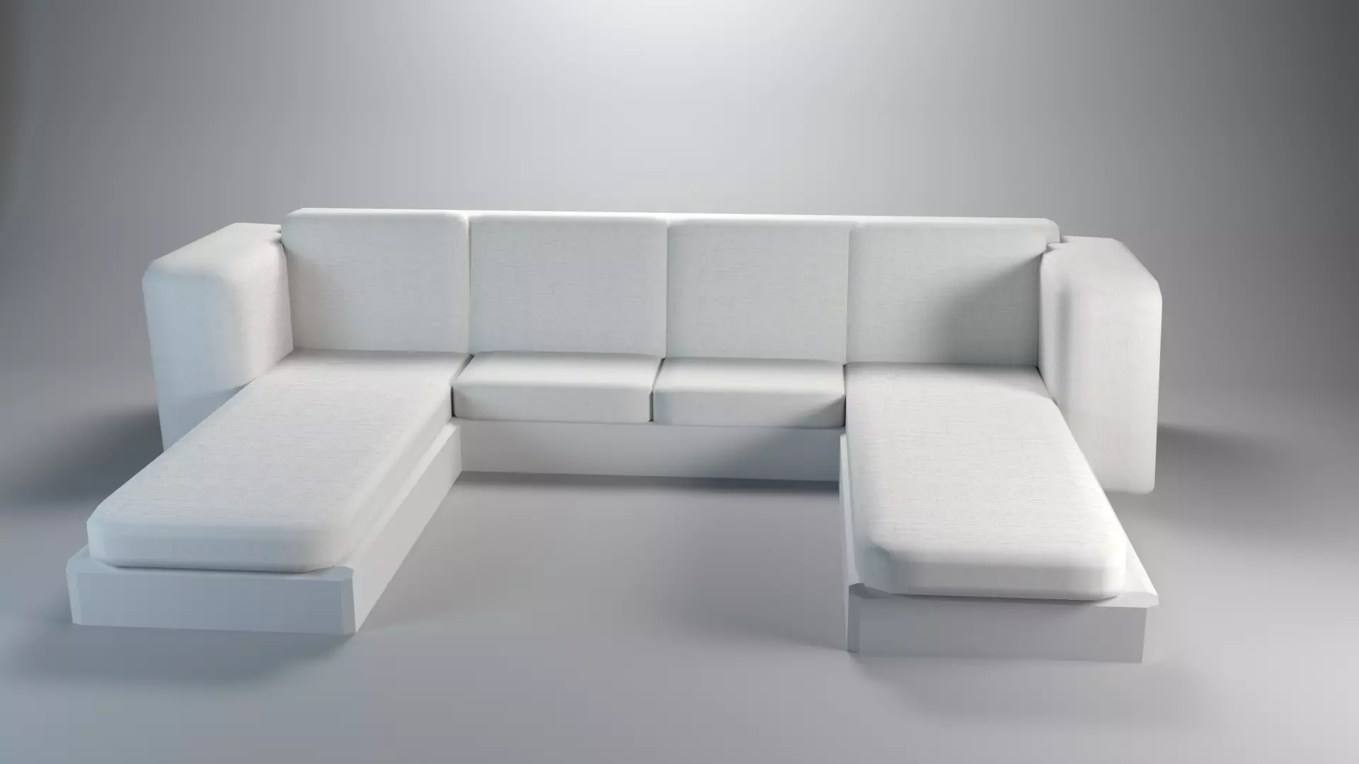 White Sofa 3D model_0