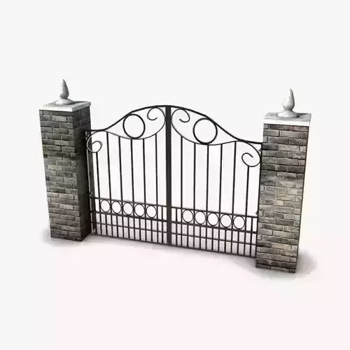 Wrought Iron Gate Low-poly 3D model