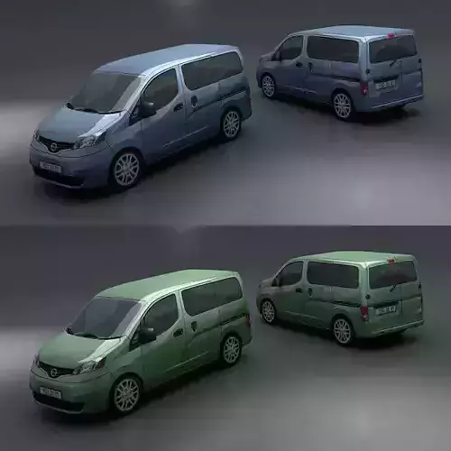 Nissan NV200 Low-poly 3D model