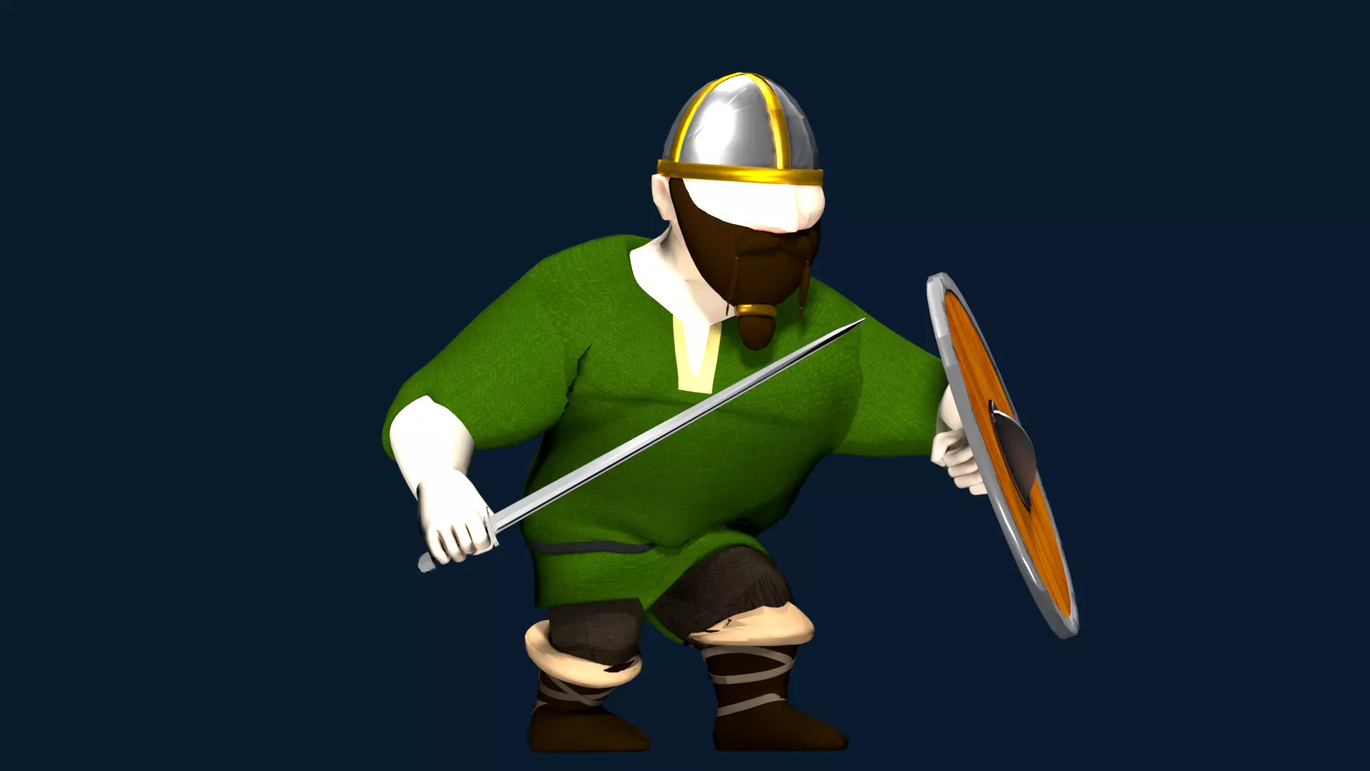 Viking Warrior Low-Poly Character Model FREE MESH Free low-poly 3D model
