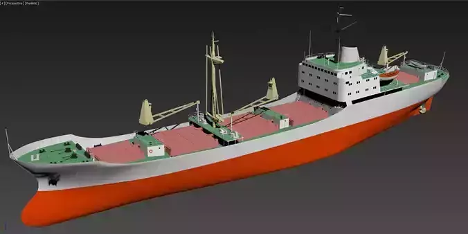 3DMAX model-ocean-going freighter