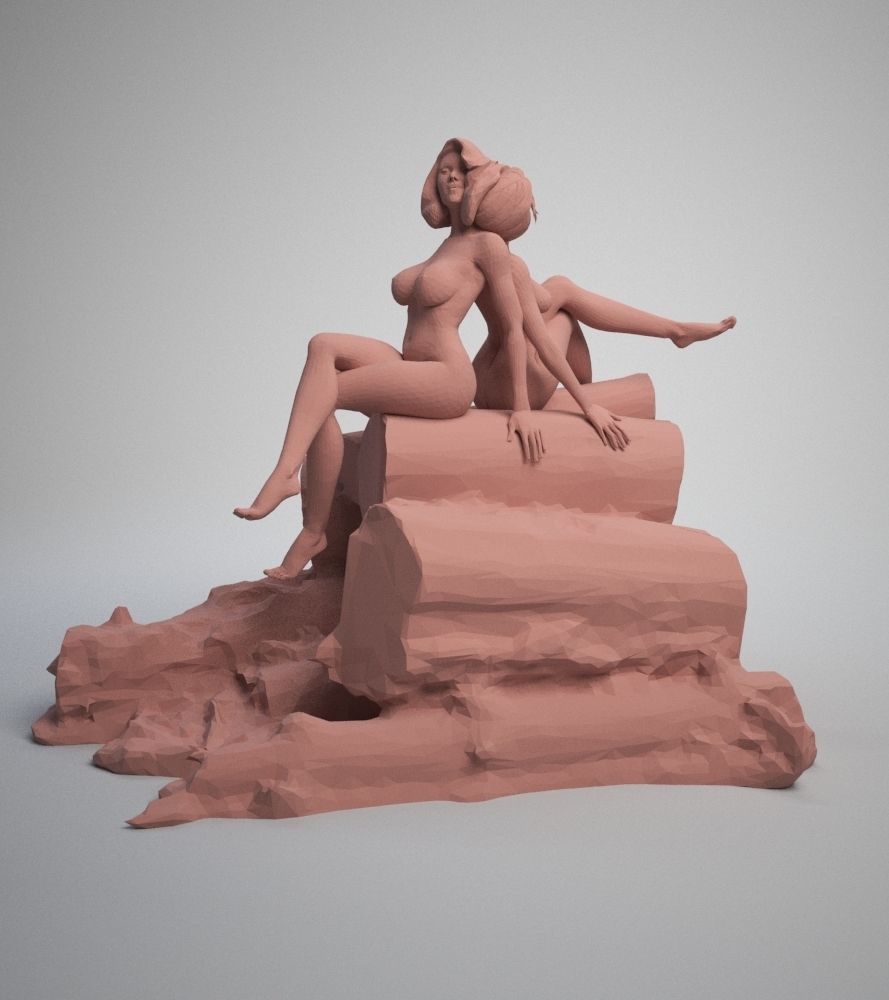 two naked girls 3D print model_5